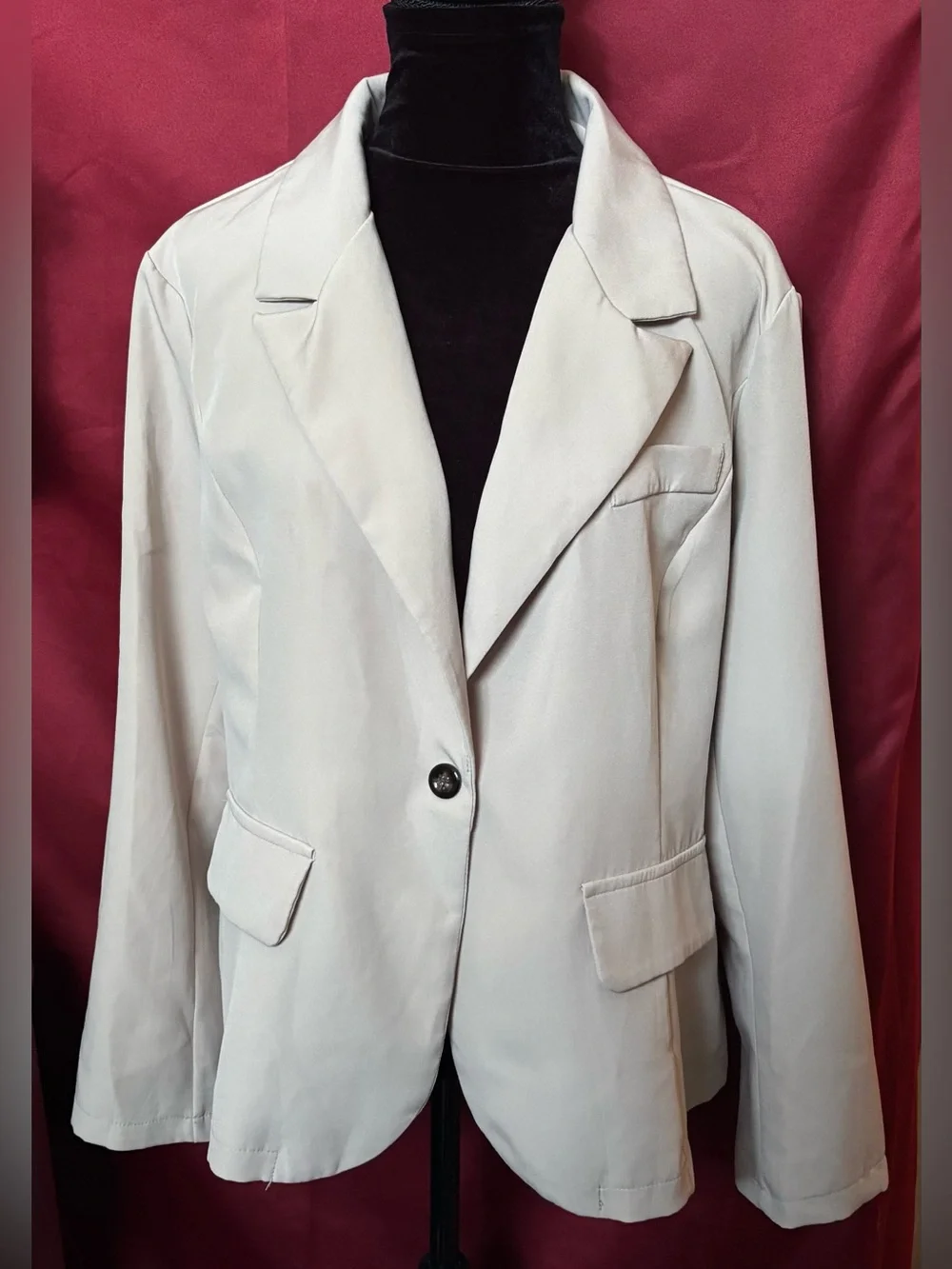 Classic Women's Light Beige Blazer Jacket